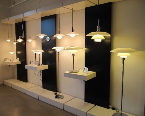 PH-lampor i Louis Poulsens showroom